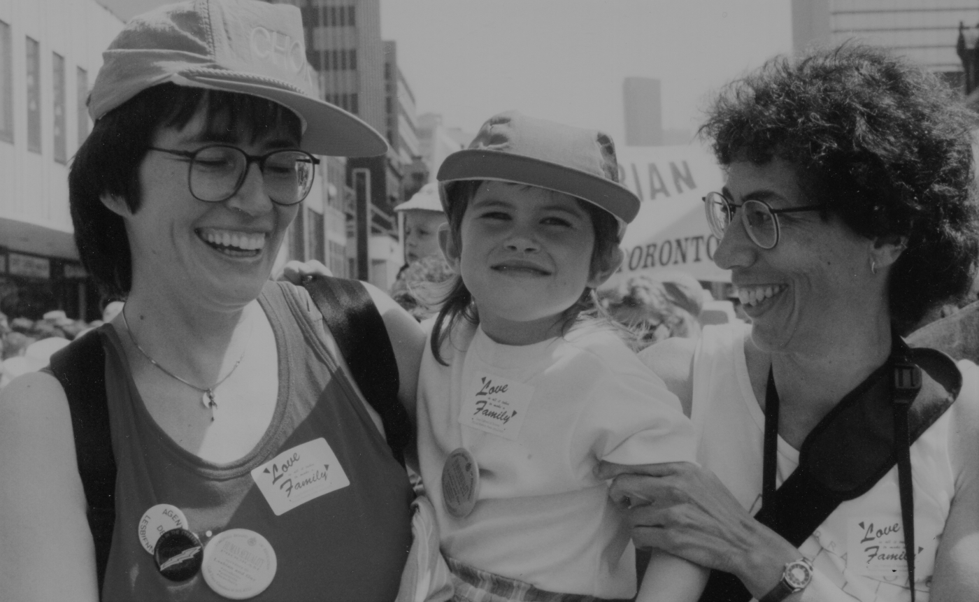 Makeda Zook as a child at a march.